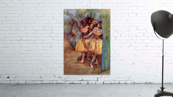 Three dancers behind the scenes Wall Preview