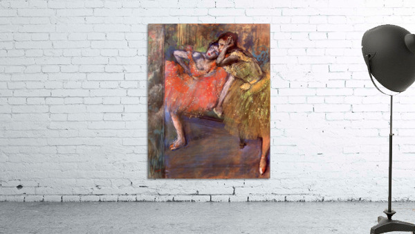 Two dancers behind the scenes Wall Preview