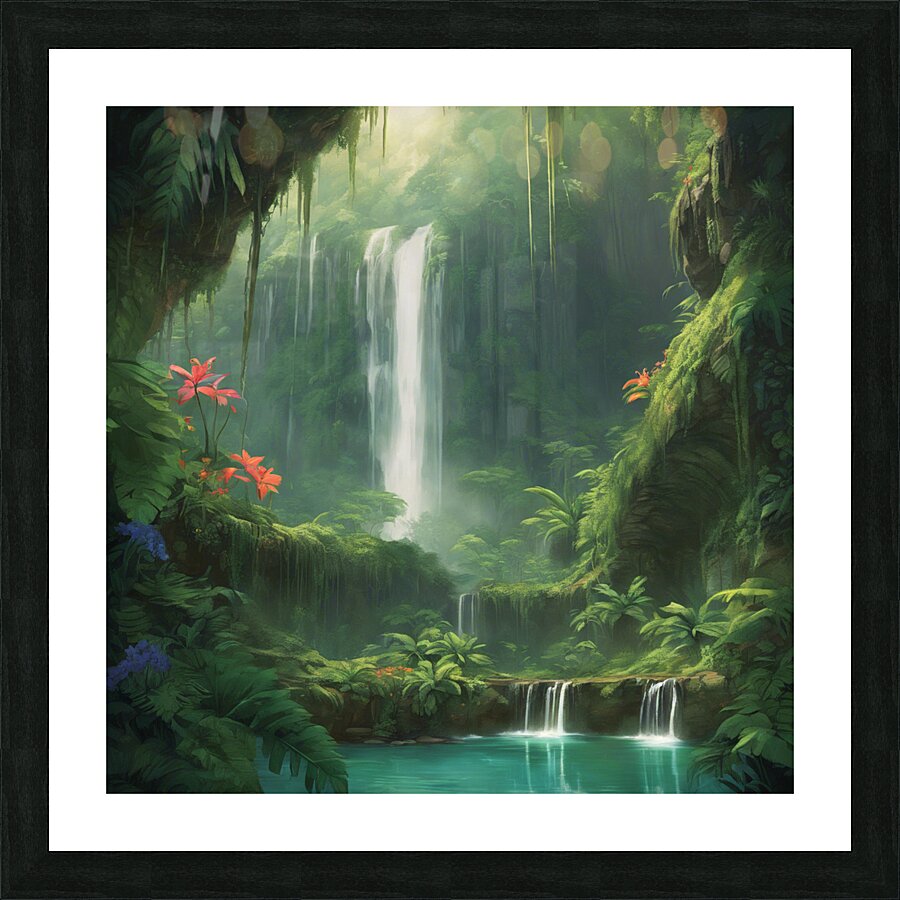  Deep within a pristine rainforest the symp Picture Frame print