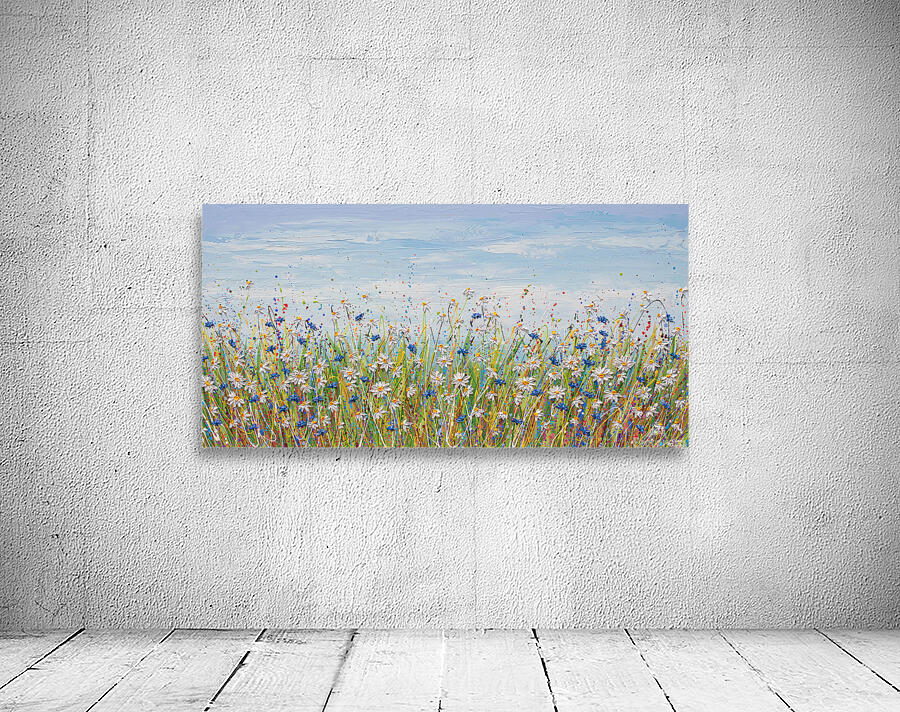 Cornflower Daisy Field  Wall Preview