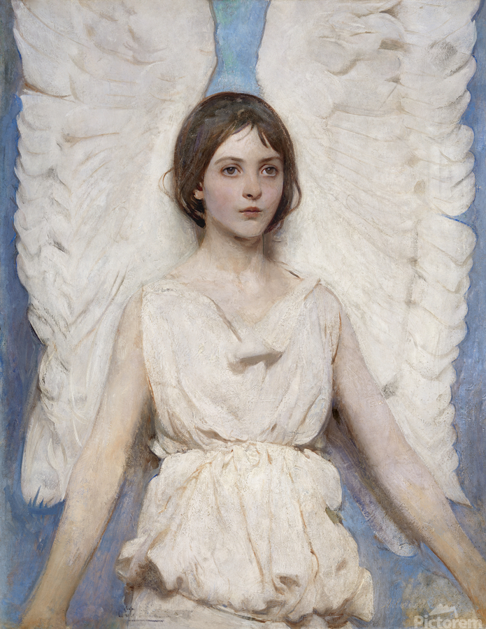 Angel by Abbott Handerson Thayer. by Treasured Art Wall Art