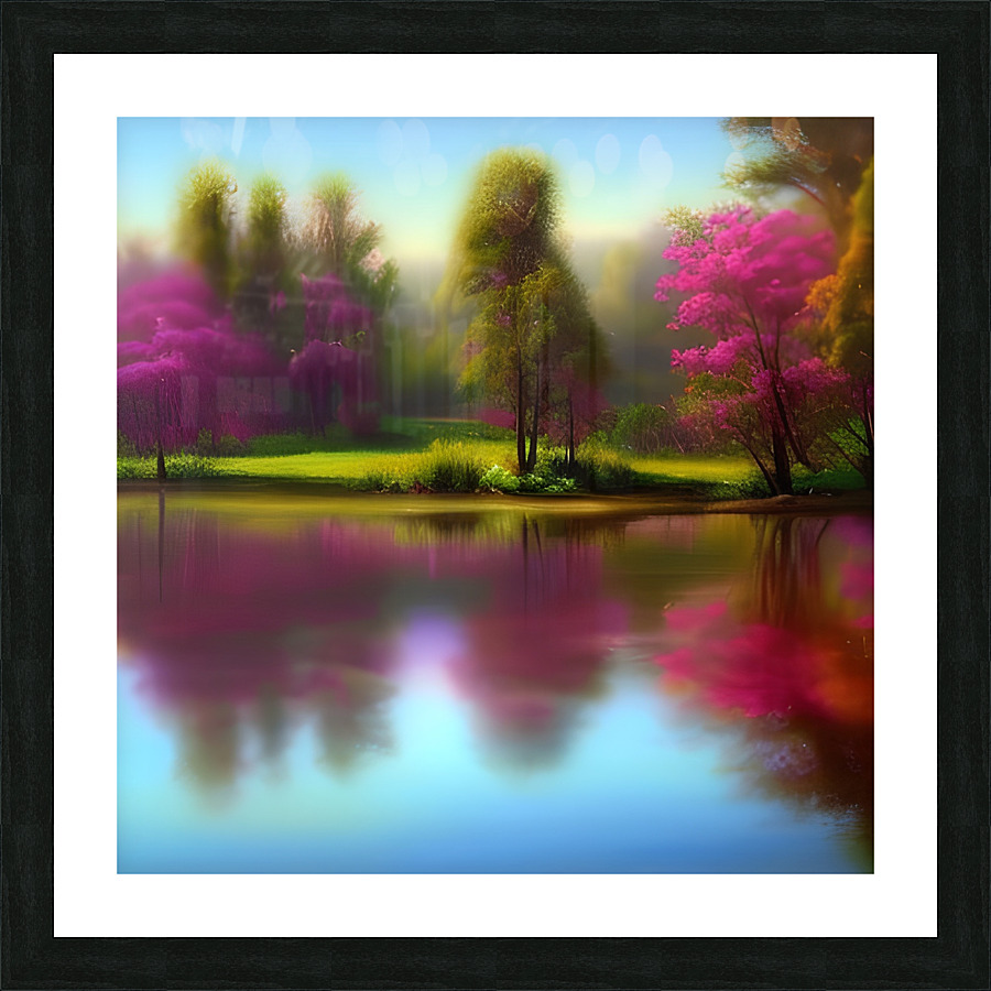 Tranquil Lake Picture Frame print