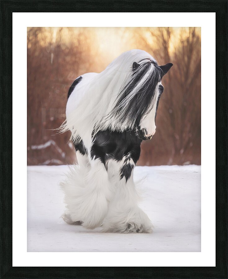 A winters Walk Picture Frame print