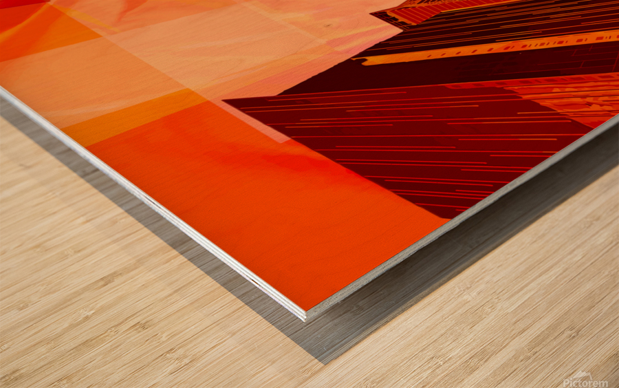 Paulista On Fire Wood print