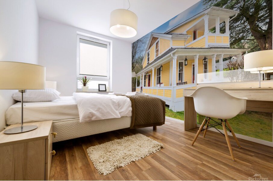 Nice historical residential house in British Columbia Canada Mural print