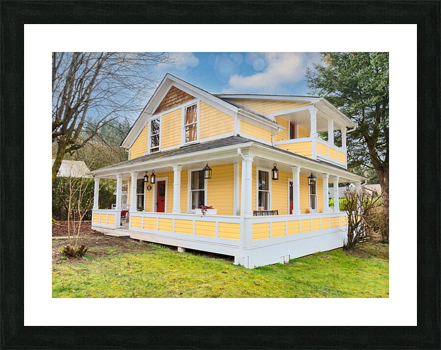 Nice historical residential house in British Columbia Canada Picture Frame print