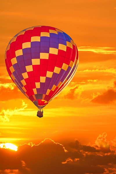 Hot Air Balloon at Sunset Digital Download