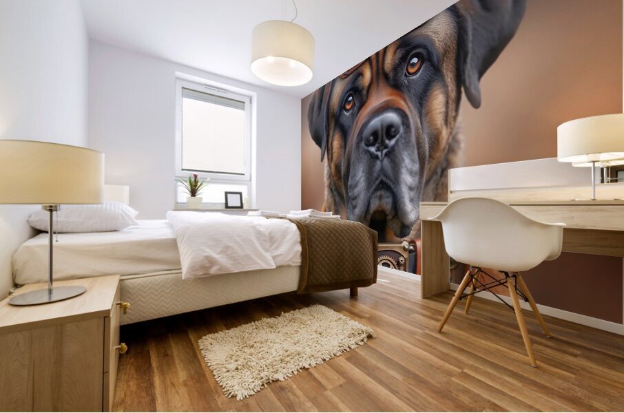 Steampunk LabMastiff Mural print