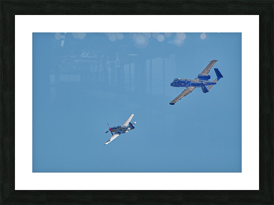 A10 Warthog & P51 Mustang- 1 Picture Frame print