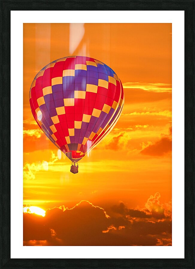 Hot Air Balloon at Sunset Picture Frame print