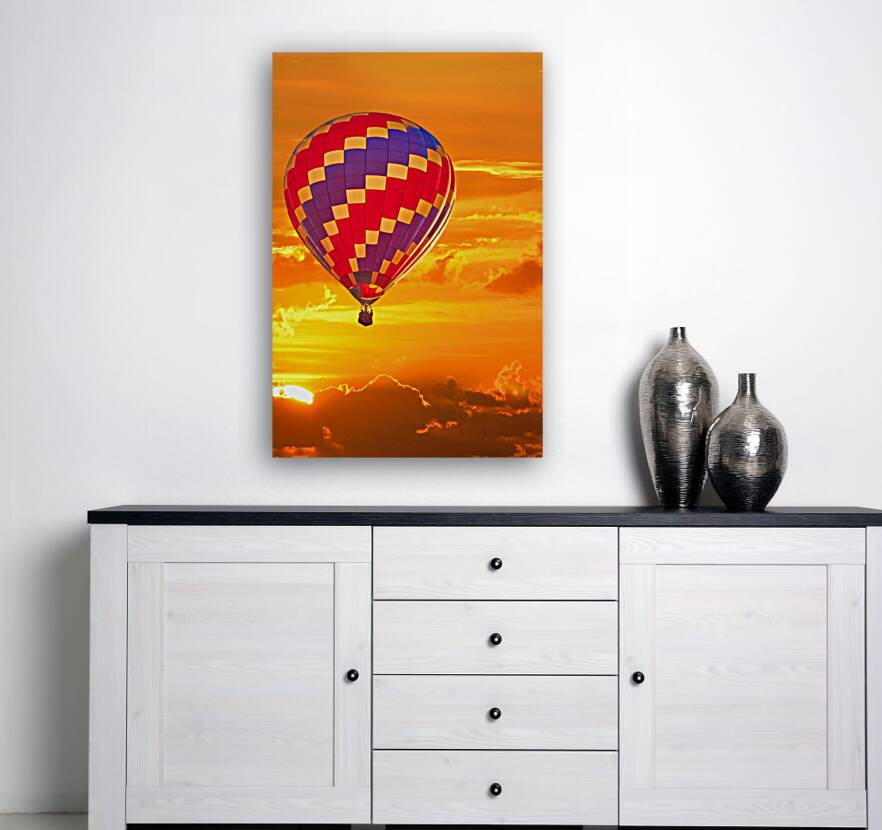 Hot Air Balloon at Sunset Reproduction