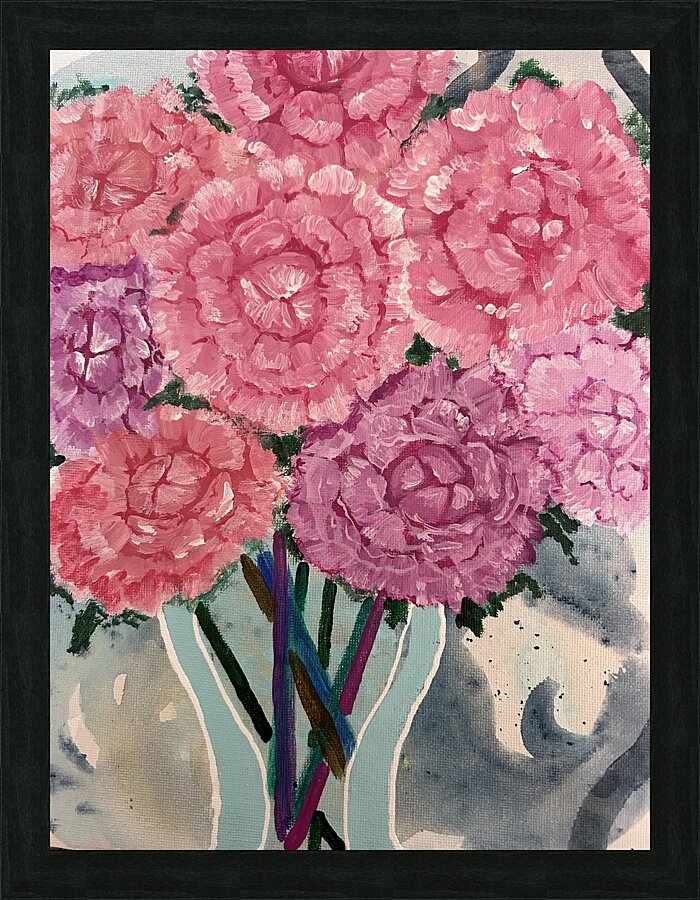 Peony study Picture Frame print