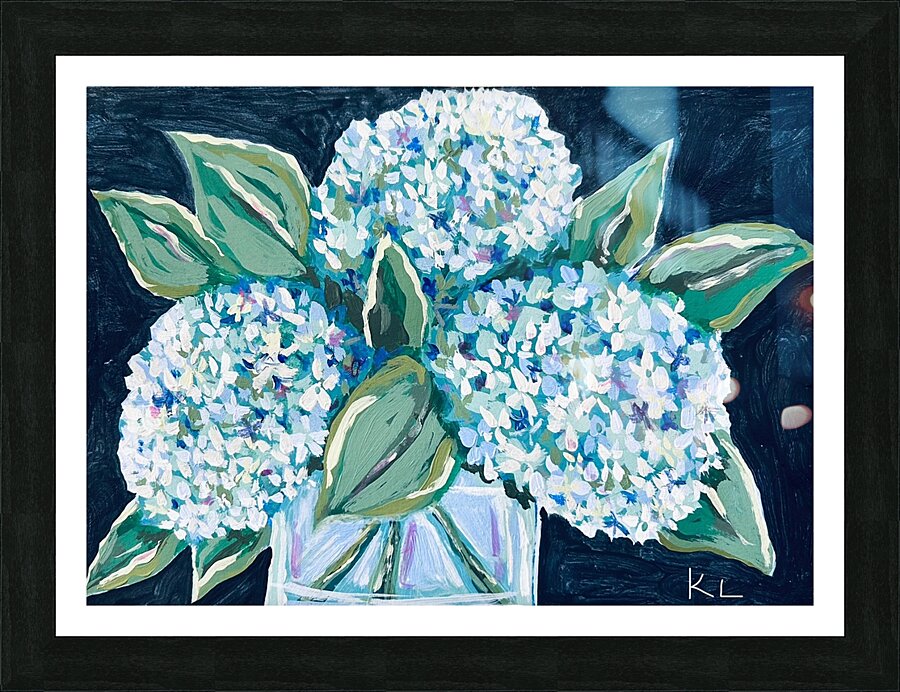 Blue hydrangeas 2 Picture Frame print