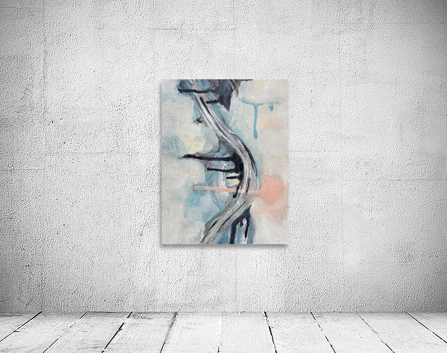 blue peach abstract Wall Preview