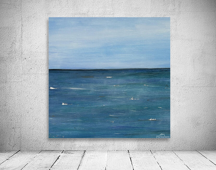minimalist ocean square Wall Preview