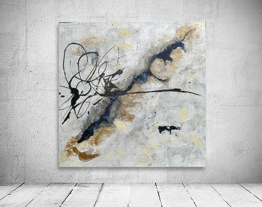 Blue Gold abstract Wall Preview