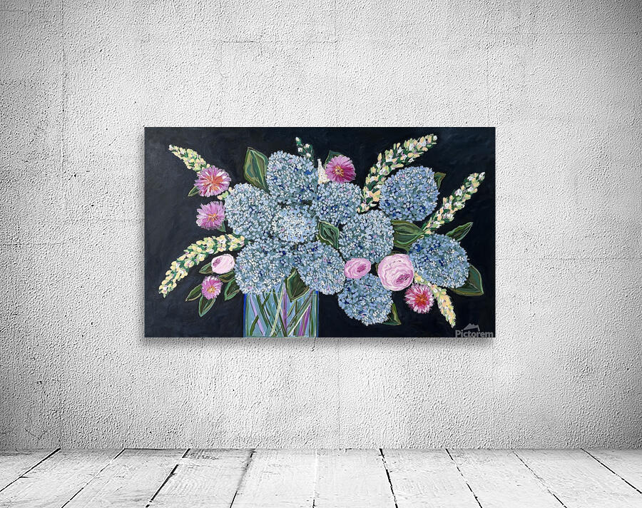 Hydrangeas and roses Wall Preview
