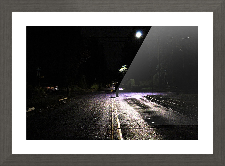 mysterious walker Picture Frame print