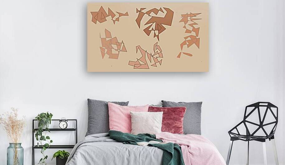 Contours of the World – Minimalist Earth Tone Abstract Map Art by Umar Danish