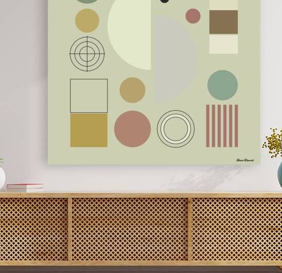 Minimalist Geometric Shapes Art with Muted Earth Tones – Perfect for Modern Home and Office Decor by Umar Danish