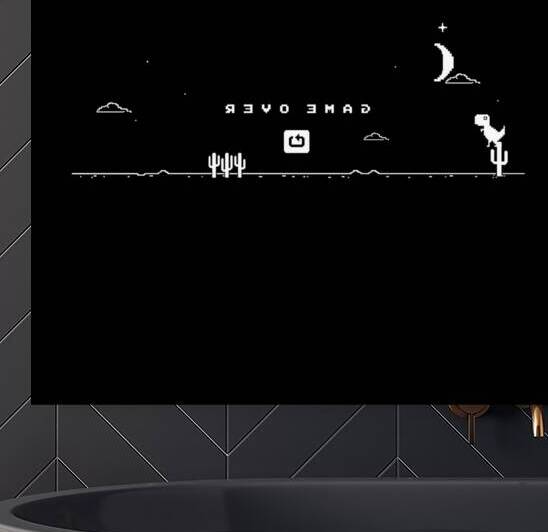 Dino Game: Minimalist Retro Game Over Aesthetic by Umar Danish