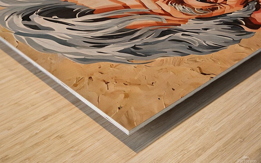 Ian McKellen  Wood print