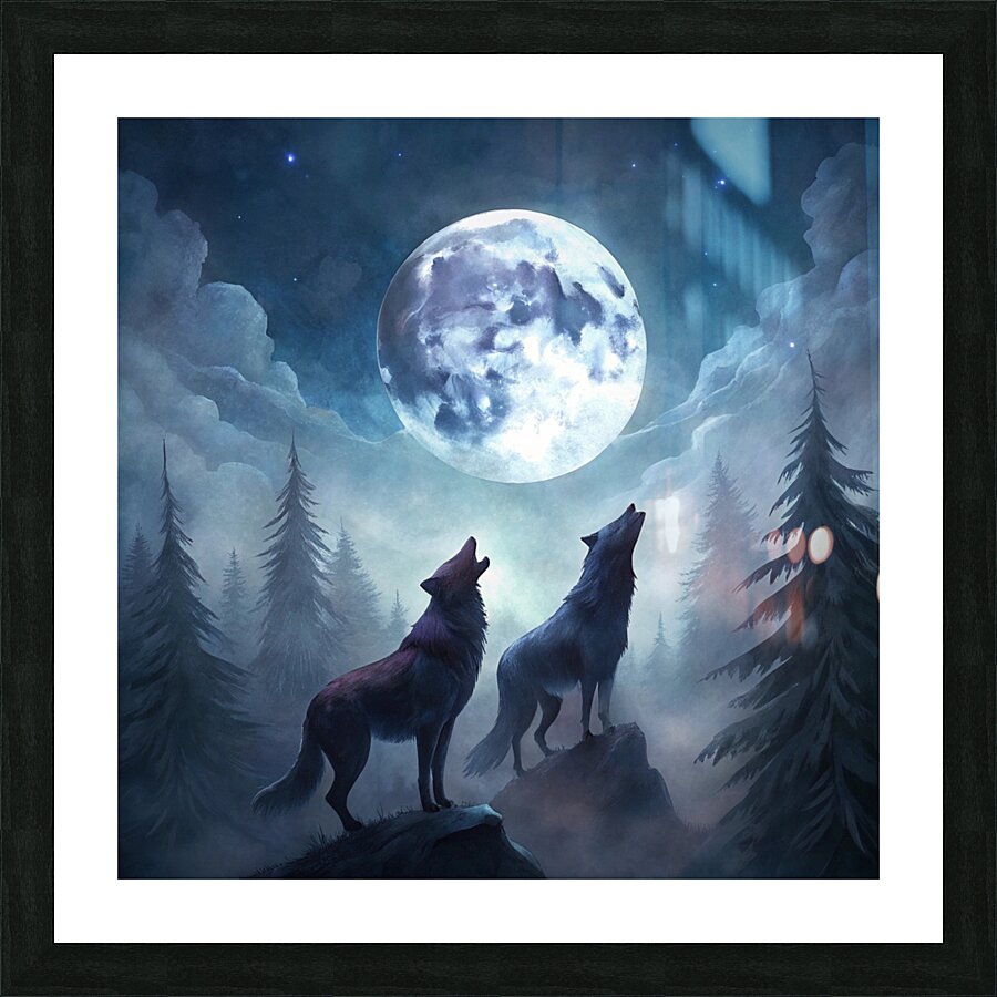 Howling at the Moon Picture Frame print