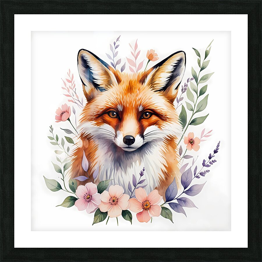 Foxy Floral Picture Frame print