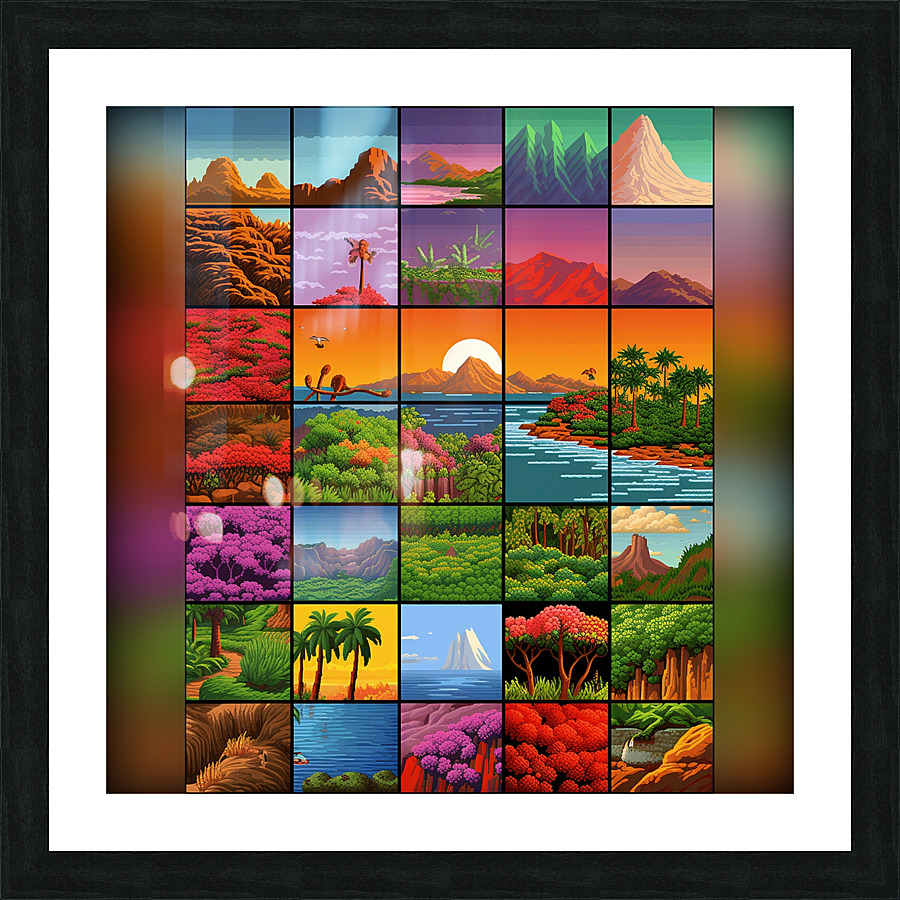 16bit Sections Picture Frame print