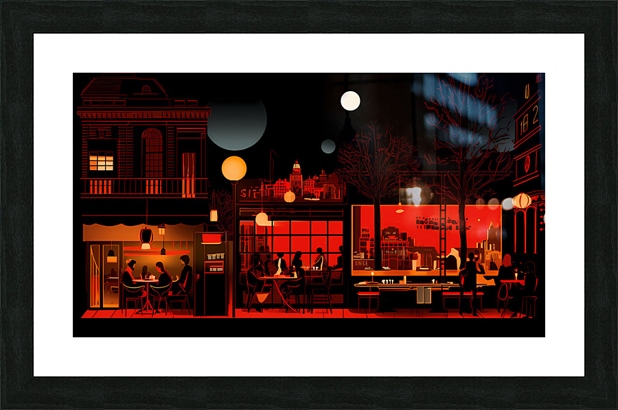 Night on the town Picture Frame print