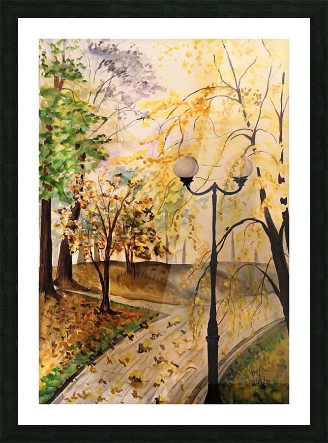 Autumn Park Picture Frame print