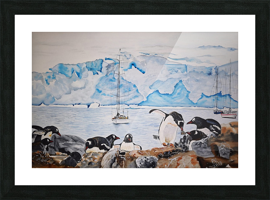 Antarctic Romance Picture Frame print