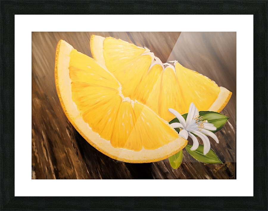 Orange Wedges Picture Frame print