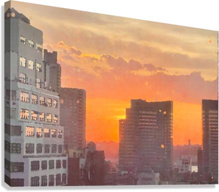 Orange Sunset 1 Canvas Print
