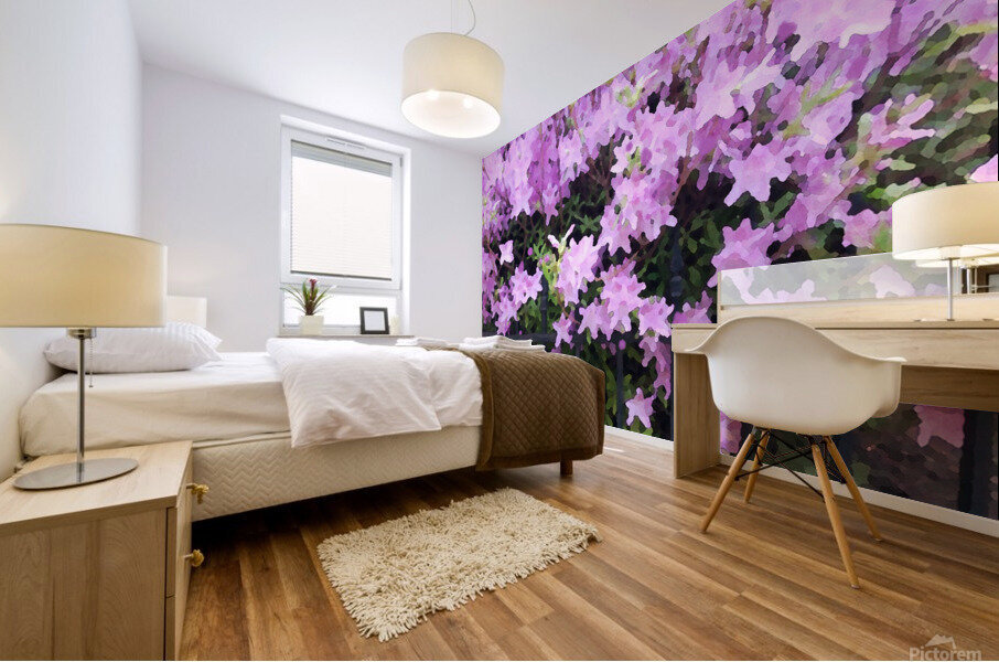 Pink Flowers Mural print
