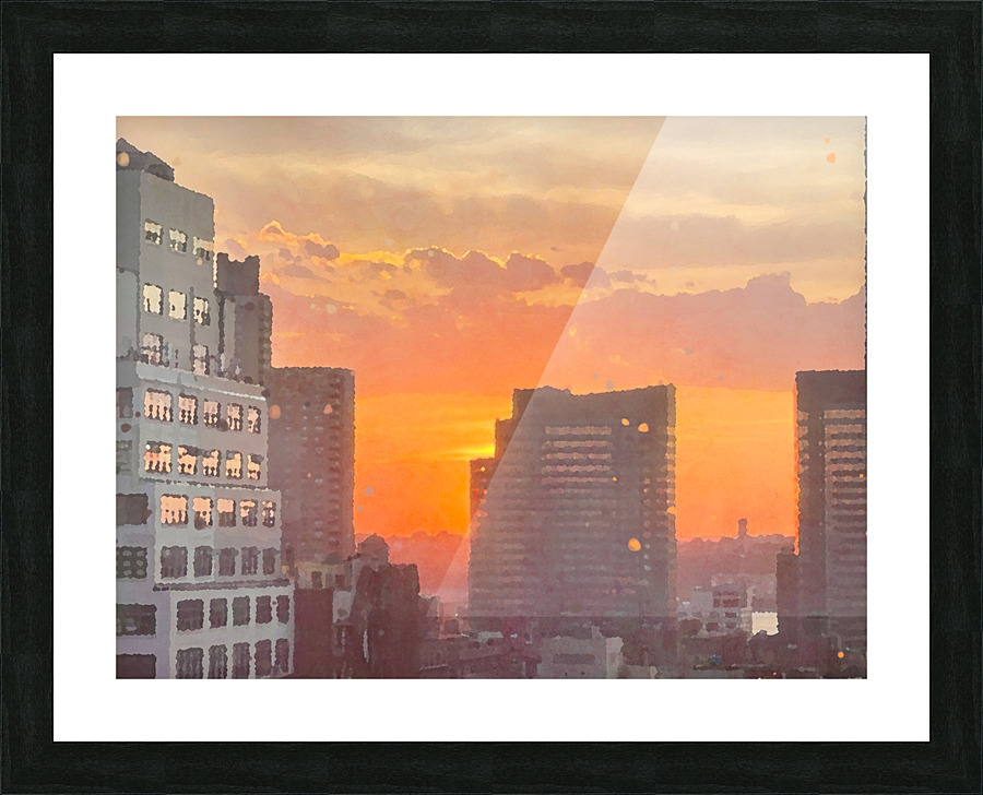 Orange Sunset 1 Picture Frame print