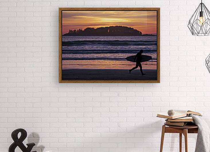 Surfer At Sunset  by Devorah Reeves Photography