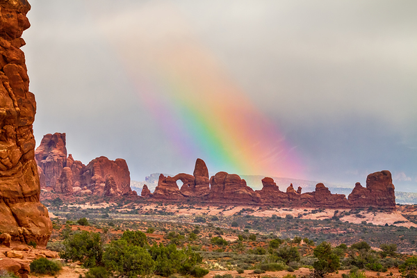A Poetic Journey   Rainbow Over Arches National Park Digital Download