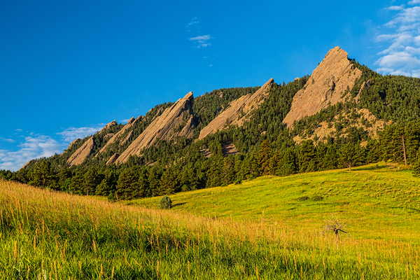 Boulder Colorado Flatirons Sunset Golden Light Téléchargement Numérique