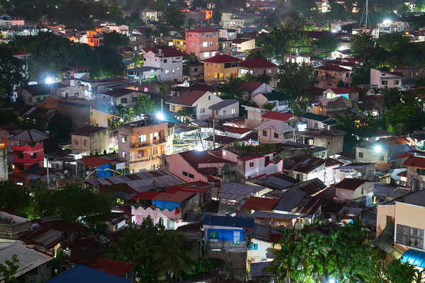 A Nightscape in Warm Light Urban Tapestry Digital Download