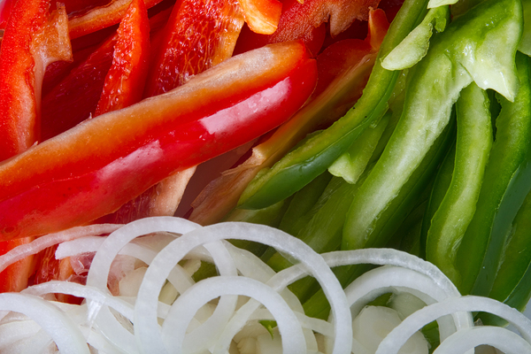Raw Red Peppers Green Peppers and Onions Digital Download