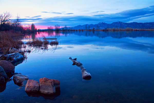Coot Lake Boulder Flatiron Early Morning View Digital Download