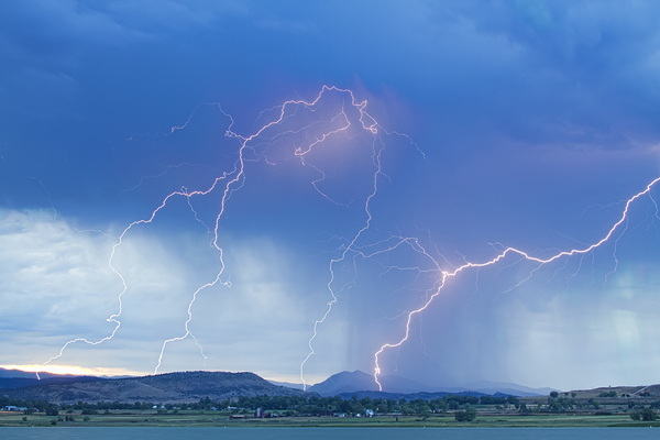 Rocky Mountain Foothills Lightning Strikes Digital Download