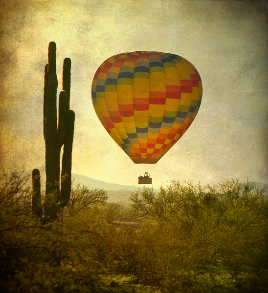 Desert Ascension Fine Art Hot Air Balloon Digital Download