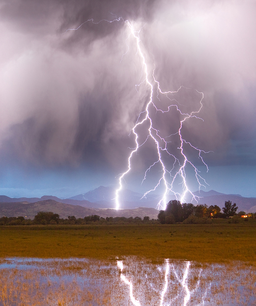 Lightning Storm Over Boulder County Colorado Long Exposure Digital Download