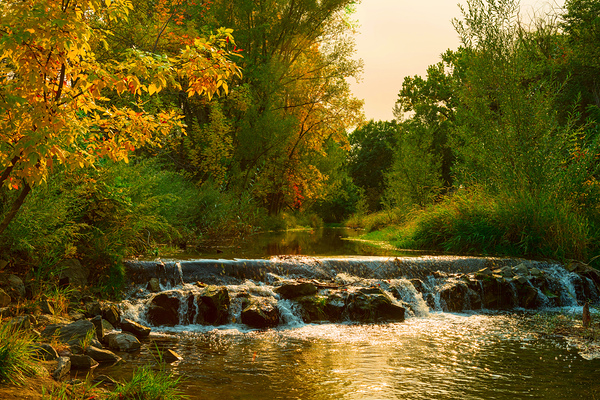 Beautiful Colorful Left Hand Creek Fall View Digital Download