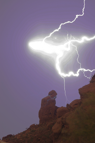 Praying Monk Lightning Halo Monsoon Thunderstorm Digital Download