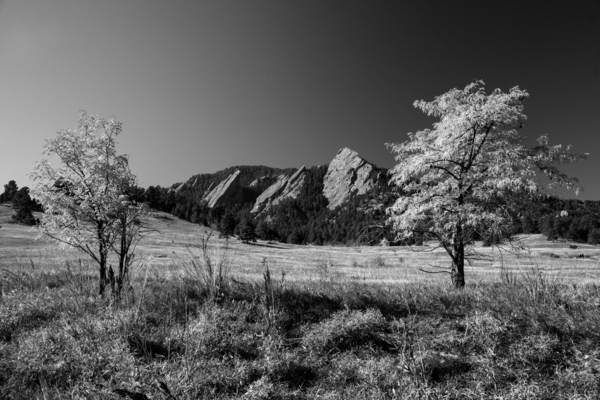 Boulder Colorado Flatirons Black White Digital Download