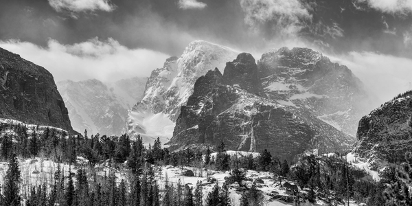 RMNP Gateway Rockies Black and White Digital Download