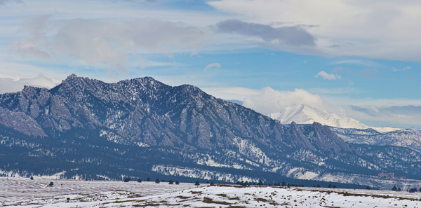 Flatirons Longs Peak Winter Panorama Digital Download